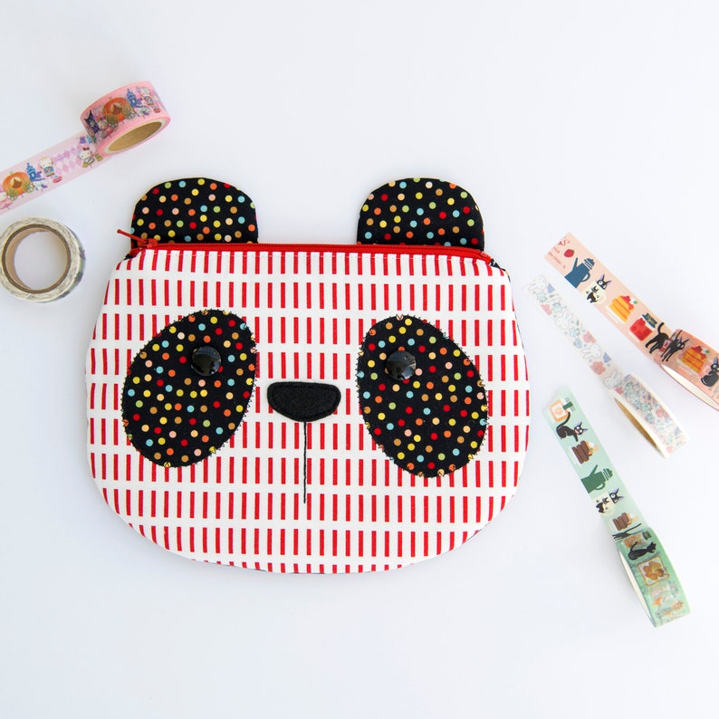 Panda Bear Zippy Critter PDF Pattern, Sewing Pattern, PDF Sewing Pattern, Handmade Sewn Gift Idea, Instant Download, Cute Zipper Pouch image 8