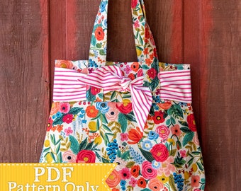 Knotty Bag PDF Pattern, Sewing Pattern, PDF Sewing Patterns, Instant Download, Handmade Purse Bag, Catch All Handbag, Tote