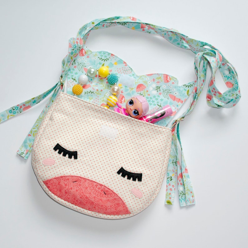 Unicorn Purse PDF Pattern, Sewing Pattern, PDF Sewing Patterns, Instant Download, Little Girls Purse, Magical Unicorn Birthday Party Gift image 3