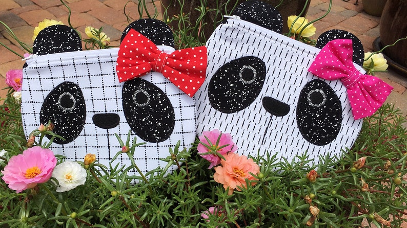 Panda Bear Zippy Critter PDF Pattern, Sewing Pattern, PDF Sewing Pattern, Handmade Sewn Gift Idea, Instant Download, Cute Zipper Pouch image 5