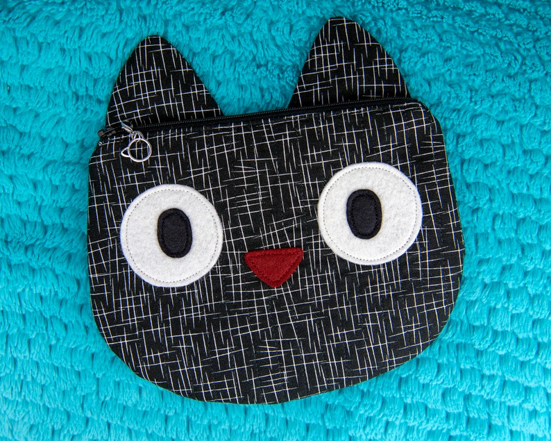 Kitty Cat Zippy Critter PDF Pattern, Sewing Pattern, School Supplies, Handmade Sewn Gift Idea, Instant Download, Cute Zipper Pouch image 8