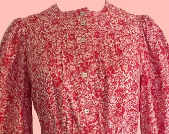 Vintage 1940’s floral puff sleeve blouse sz S/M