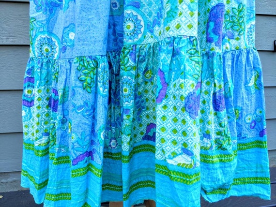 Vintage Phool boho chic beach dress paisley flora… - image 4