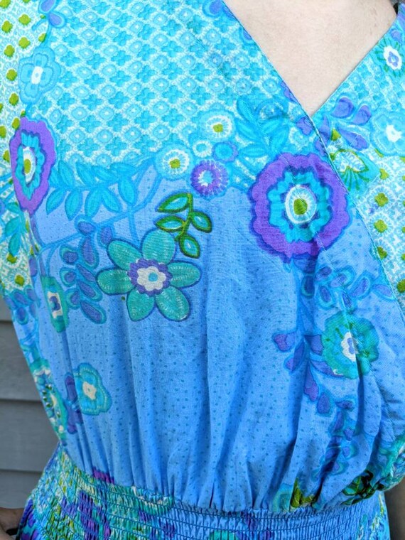 Vintage Phool boho chic beach dress paisley flora… - image 5