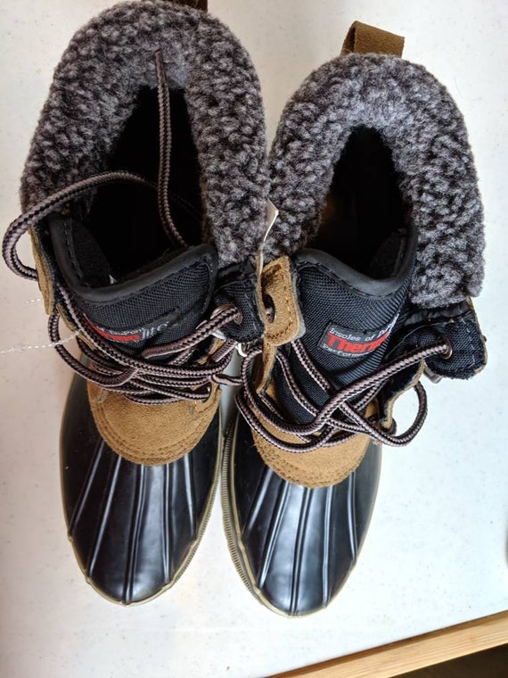 metallic sherpa duck boots