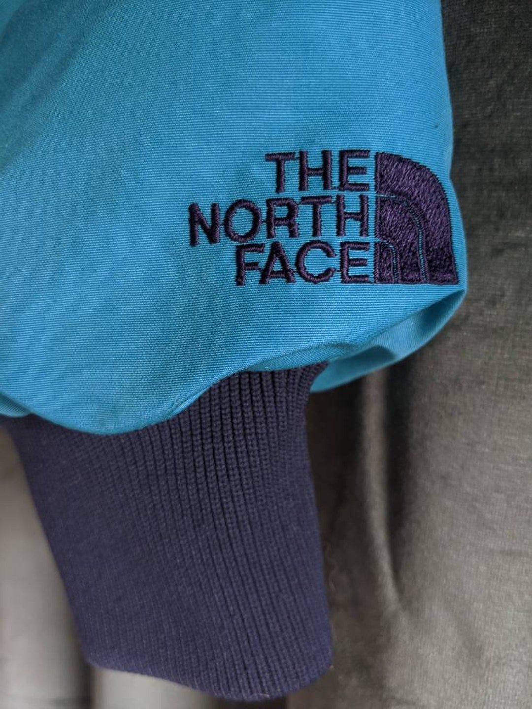 Vintage North Face Down Colorblock Puffer Jacket Snow Coat Size 12