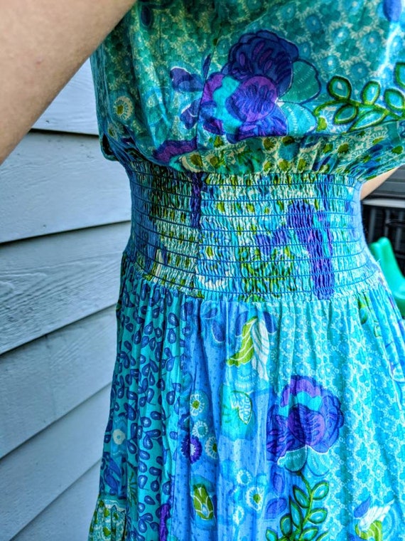 Vintage Phool boho chic beach dress paisley flora… - image 3