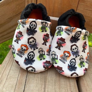 Spooky Horror baby moccasins