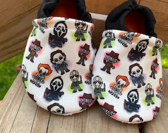 Spooky Horror baby moccasins