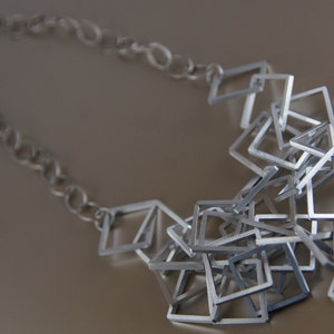 Multiple Squares Aluminum Necklace image 2