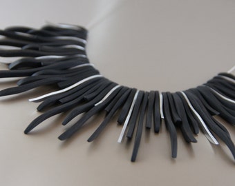 Black Sunburst Ebony Necklace