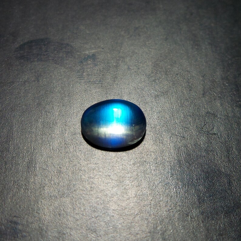 2.20 Carats 9.2x6.9x4.7 Natural Blue Sheen White Rainbow Moonstone Oval Shape Cabochon,Transparent Blue Fire Moonstone Loose Gemstone