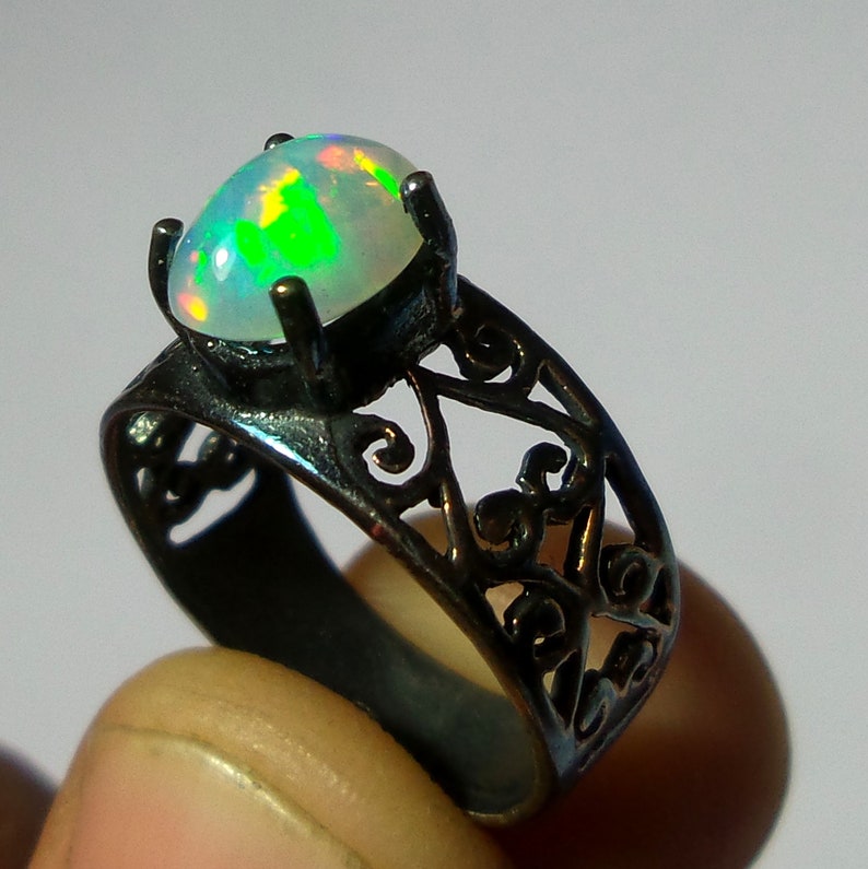 Opal Jewelry Ring Size 7.25 US Natural 
