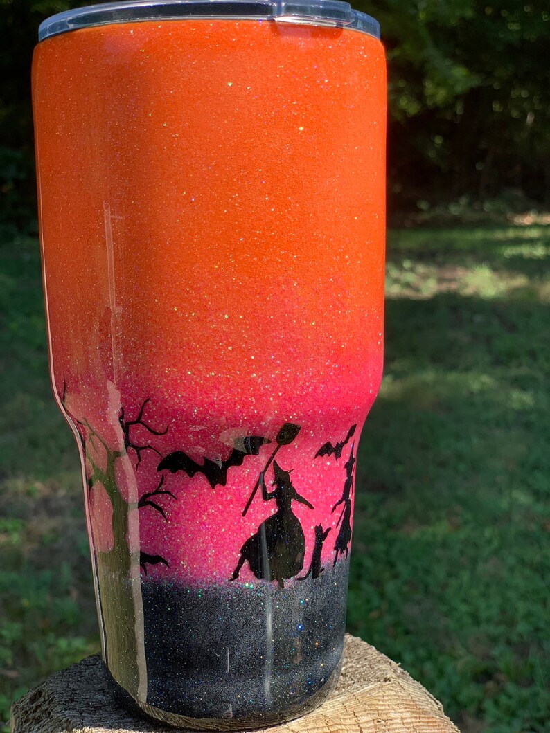 Halloween tumbler Drink up witches 30 oz tumbler Epoxy Etsy