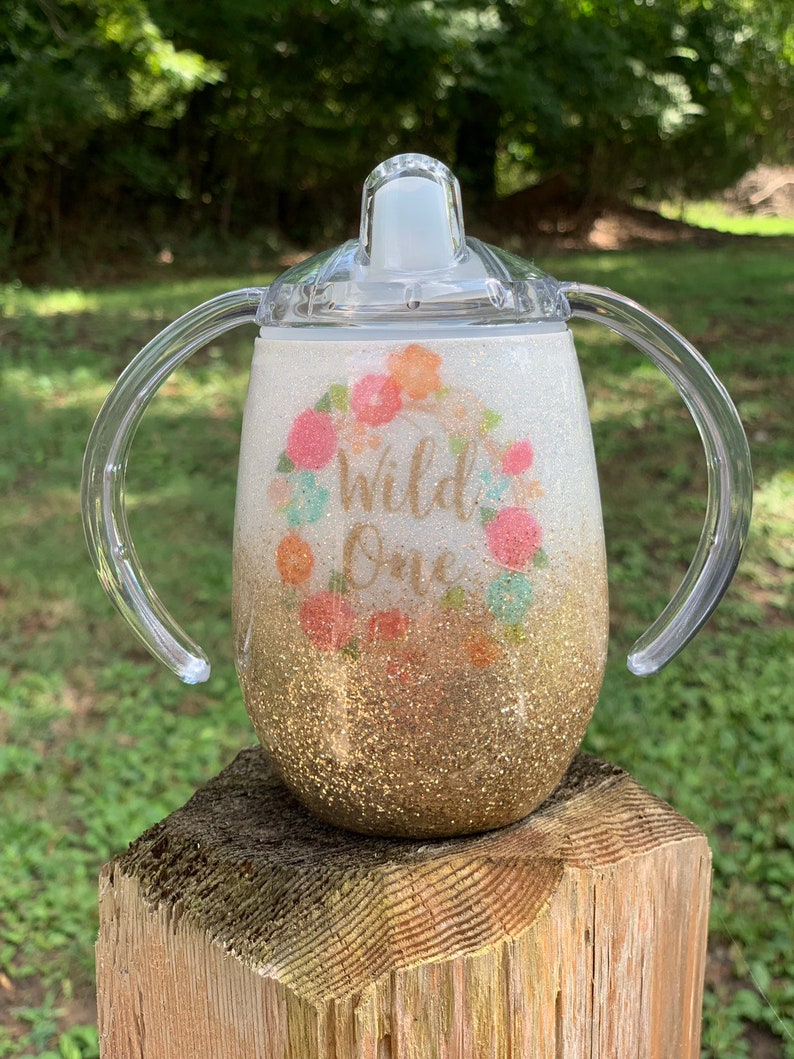 Sippy cup stainless steel Epoxy glitter sippy cup Custom Etsy