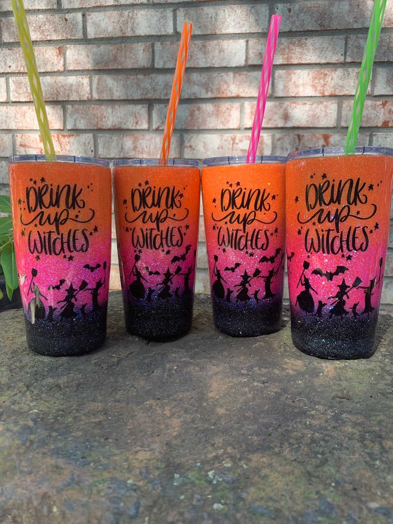 Halloween tumbler Drink up witches 30 oz tumbler Epoxy Etsy