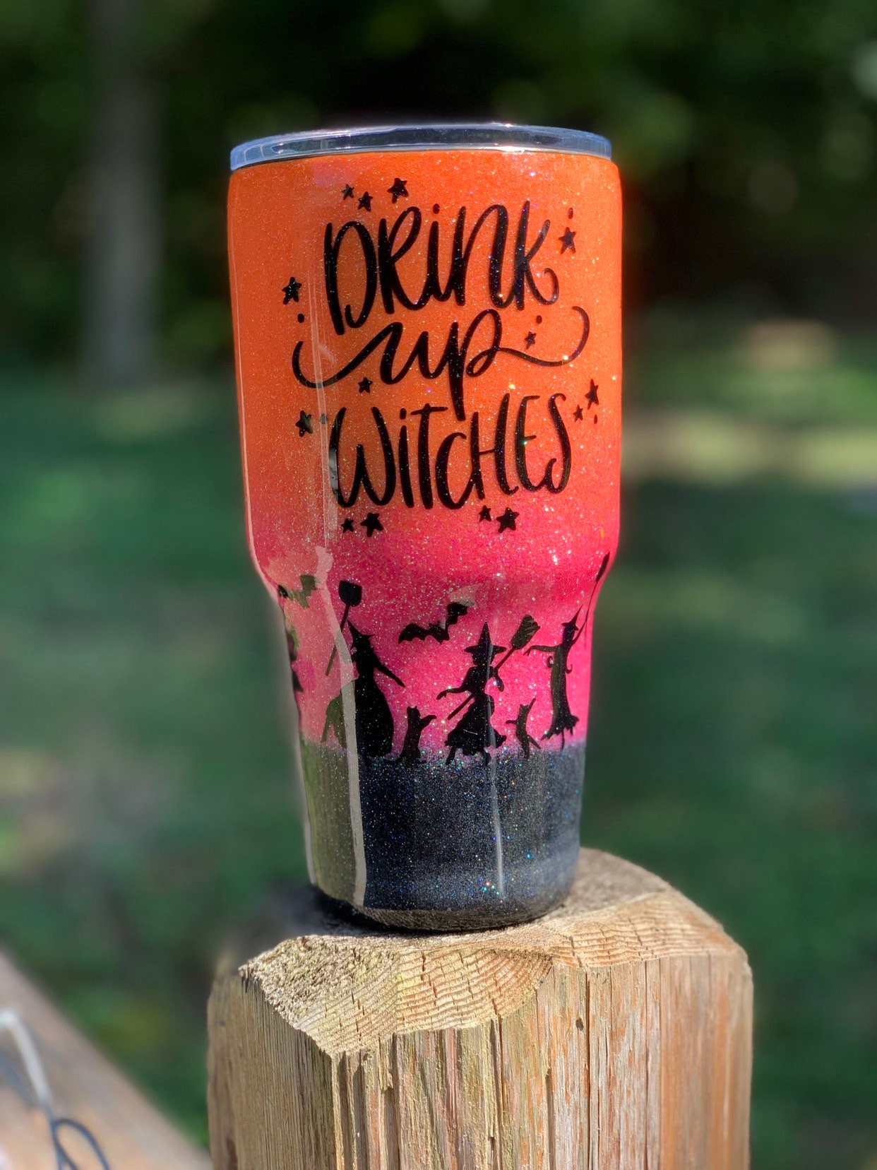 Halloween tumbler Drink up witches 30 oz tumbler Epoxy Etsy