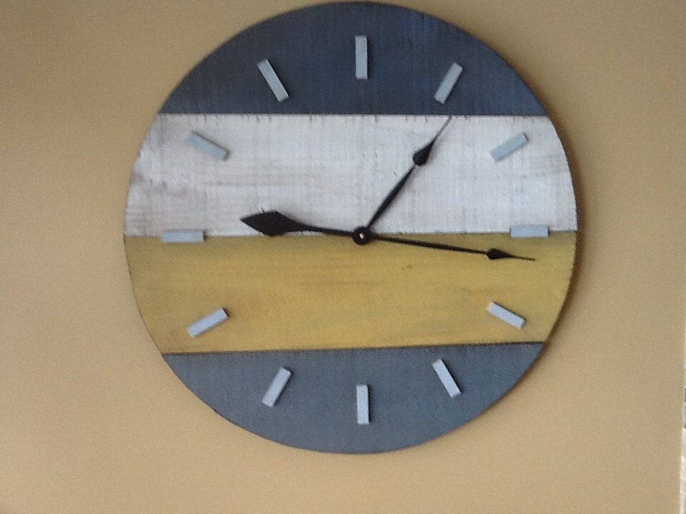 Large Wall clock large round wood rustic wall clock Etsy