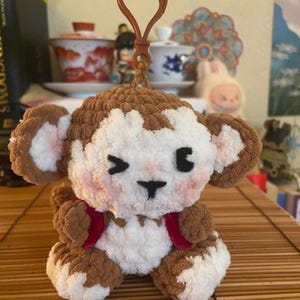 Affe Junge Schlüsselanhänger || Cute Crochet Keychain Geschenkartikel niedlichen Accessoires