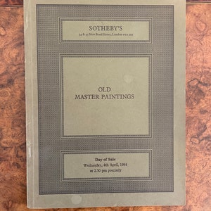 Sotheby's Vintage sale Catalogues from 1984, Old masters, primitive paintings etc, illustrated