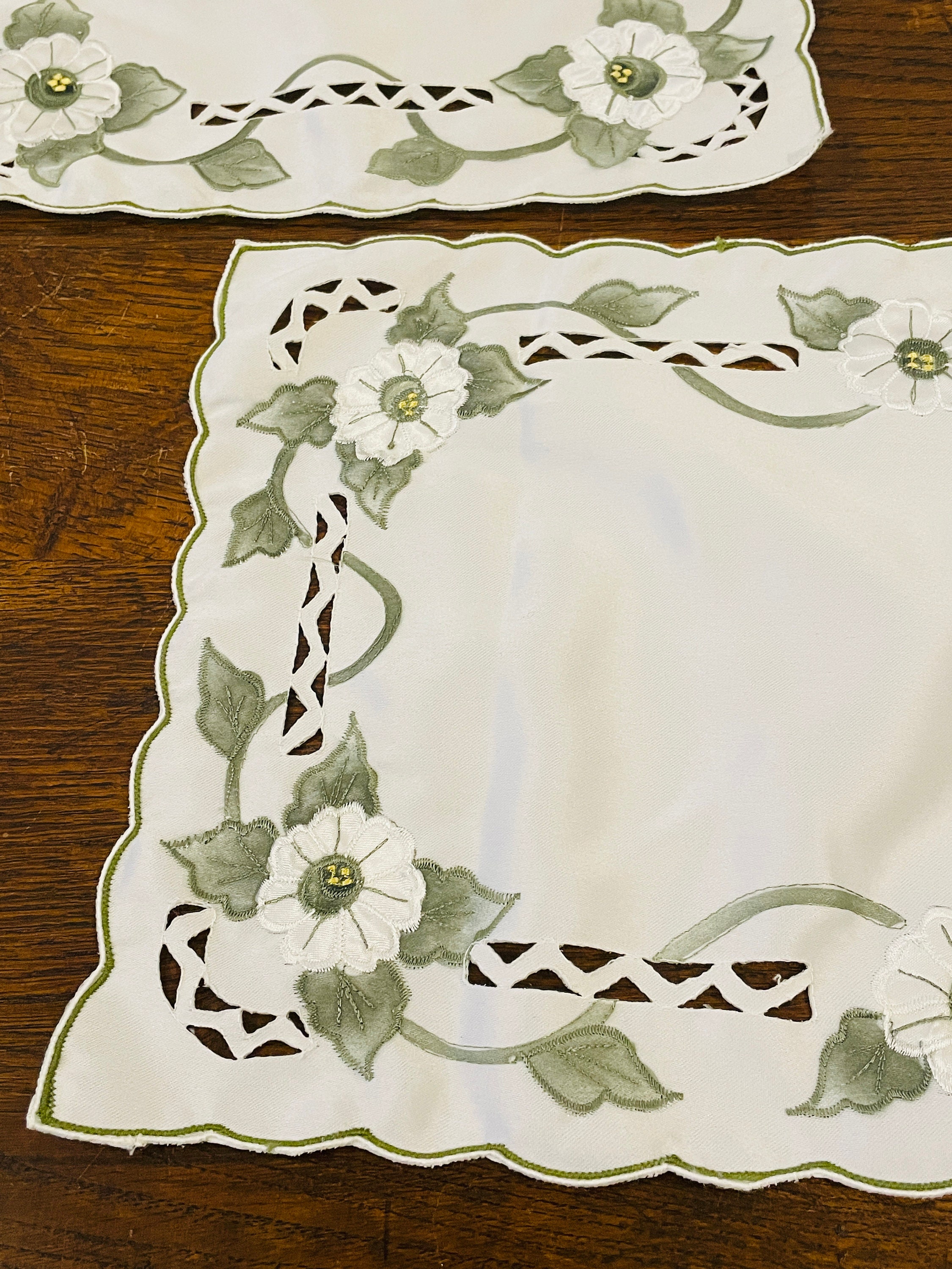 Vintage applique placemats Etsy