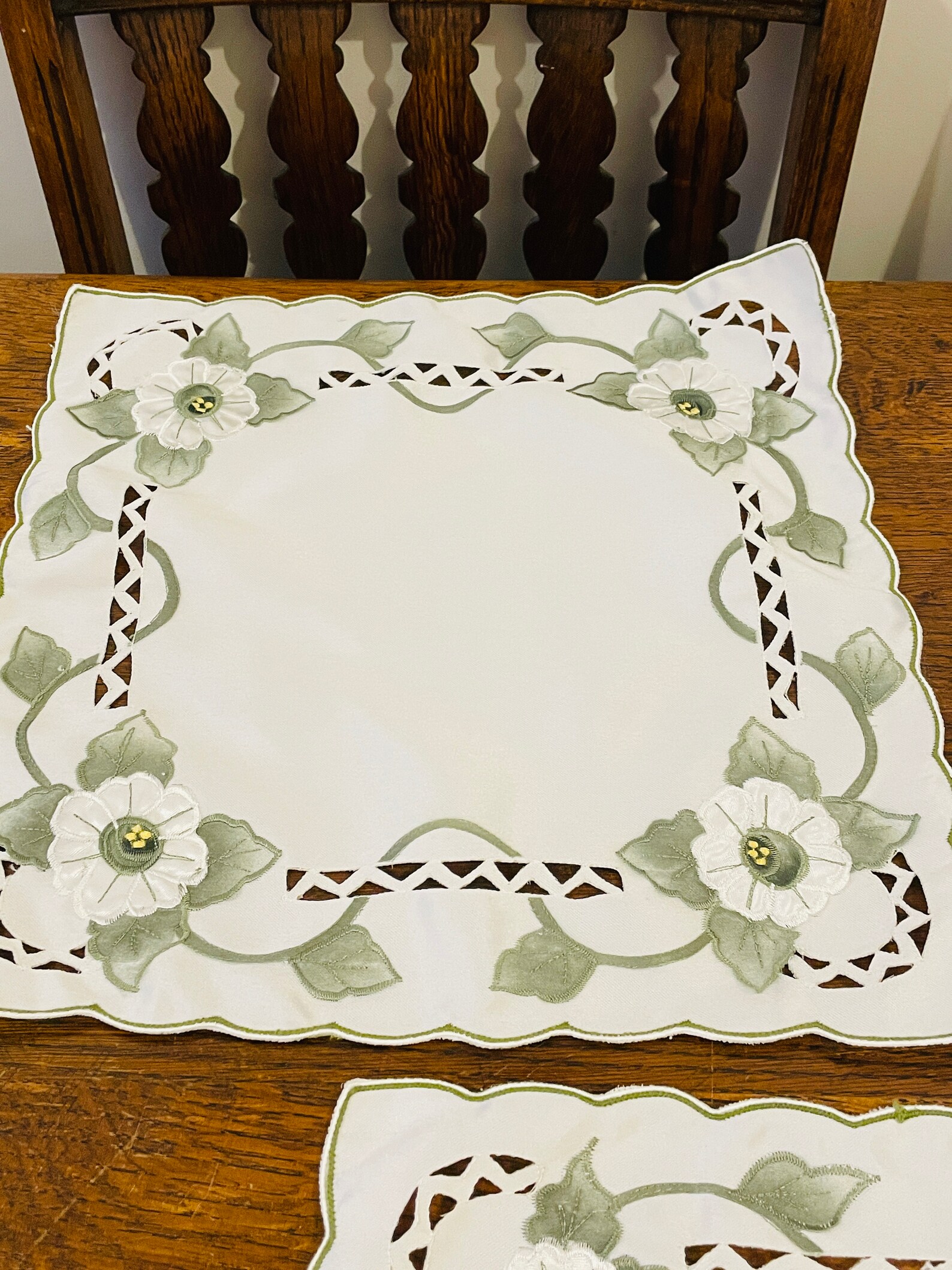 Vintage applique placemats Etsy