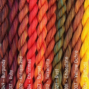 COTTON 6 STRANDED, Embroidery Thread, Hand Dyed, Embroidery Floss, Cross Stitch Thread, Variegated Thread, Needlepoint, Sashiko Quilting