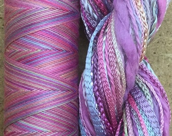 Hand Dyed Embroidery Threads, Two of a Kind, No.30 Light Candy Floss  Embellishment Threads, Art Threads, Quilting, Embroidery, Needlepoint