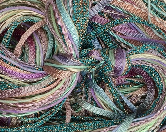 Hand Dyed Embroidery Thread, Sherbet Fountain, One Off Special, Limited Edition, Textured Threads, Variegated Threads