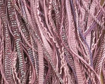 Hand Dyed Embroidery Threads, Dusky Rose, One Off Special, Limited Edition, Hand Dyed Embroidery Thread, Textured Threads, 40m (43yds)