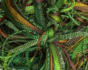 Hand Dyed Embroidery Thread, Greensleeves, One Off Special, Limited Edition, Textured Threads, Variegated Threads