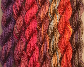 Viscose Chainette Ribbon, 3/660, Hand Dyed Embroidery Thread, Knitted Viscose Cord, Canvaswork, Needlepoint