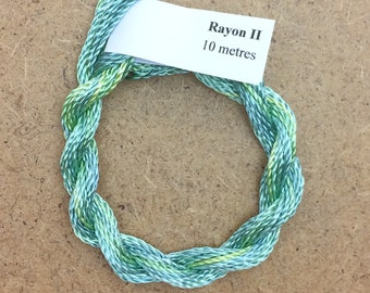 Hand Dyed 3600/2 Viscose Cord, Colour No.33 Aquamarine, Rayon II, Embroidery, Thread, Needlepoint