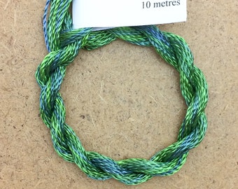 Hand Dyed 3600/2 Viscose Cord, Colour No.20 Jade, Rayon II, Embroidery, Thread, Needlepoint