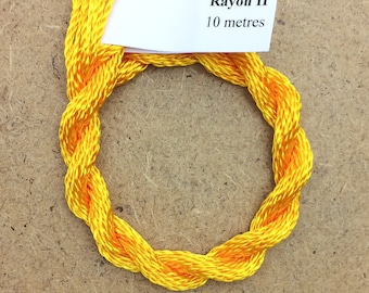 Hand Dyed 3600/2 Viscose Cord, Colour No.51 Daffodil, Rayon II, Embroidery, Thread, Needlepoint