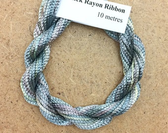 Thick Viscose Ribbon 3/660, Colour No.22 Silver Birch, Hand Dyed Embroidery Thread, Canvaswork, Needlepoint