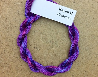 Hand Dyed 3600/2 Viscose Cord, Colour No.05 Violet, Rayon II, Embroidery, Thread, Needlepoint