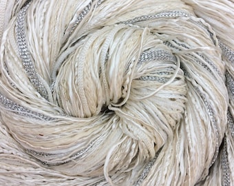 White Happy Bag, Mixed Thread Selection, Hand Dyed Cotton Threads, Viscose Threads, Pack colour choices across the spectrum