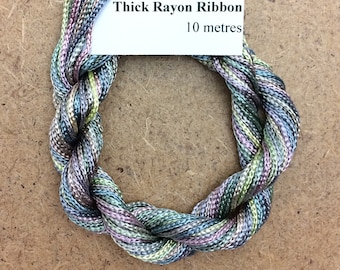 Thick Viscose Ribbon 3/660, Colour No.56 Pebble, Hand Dyed Embroidery Thread, Canvaswork, Needlepoint