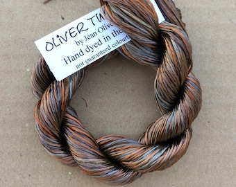 Rayon Floss, Hand Dyed 4 Strand Viscose Floss, Colour No.21 Rust, Hand Dyed Viscose Floss, Embroidery Thread, Braidmaking