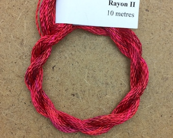 Hand Dyed 3600/2 Viscose Cord, Colour No.14 Christmas, Rayon II, Embroidery, Thread, Needlepoint