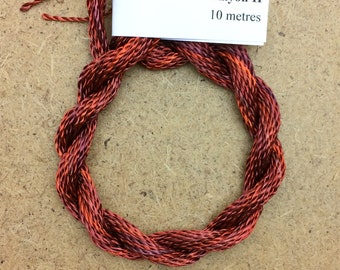 Hand Dyed 3600/2 Viscose Cord, Colour No.12 Terra Cotta, Rayon II, Embroidery, Thread, Needlepoint