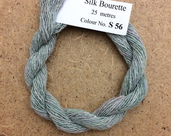 Silk Bourette No.56 Pebble, Hand Dyed Embroidery Thread, Artisan Thread, Textile Art