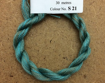 Silk 30/2, No.21 Rust, Embroidery Thread, Hand Dyed Embroidery Thread, Artisan Thread, Textile Art