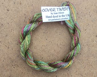 Silk Filament No.09 Apple, Embroidery Thread, Hand Dyed Embroidery Thread, Artisan Thread, Textile Art