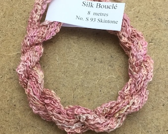 Silk Boucle No.93 Skintone, Hand Dyed Embroidery Thread, Artisan Thread, Textile Art