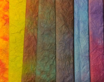 Abaca Tissue hand dyed, Lens Tissue, Wet Strength Tissue, Tissutex, Conservation Tissue, Manila Hemp Tissue,9gsm
