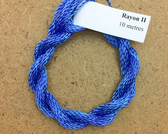 Hand Dyed 3600/2 Viscose Cord, Colour No.03 Sky, Rayon II, Embroidery, Thread, Needlepoint