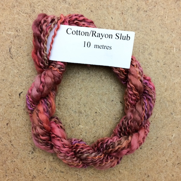 Cotton/Rayon Slub, No.02 Antique Red, Hand Dyed Embroidery Thread, Textured Embroidery Thread, Variegated Thread, Canvaswork, Needlepoint,