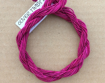 Viscose Gimp Thread, Fuschia, Hand Dyed, Rayon Gimp, 10 metres